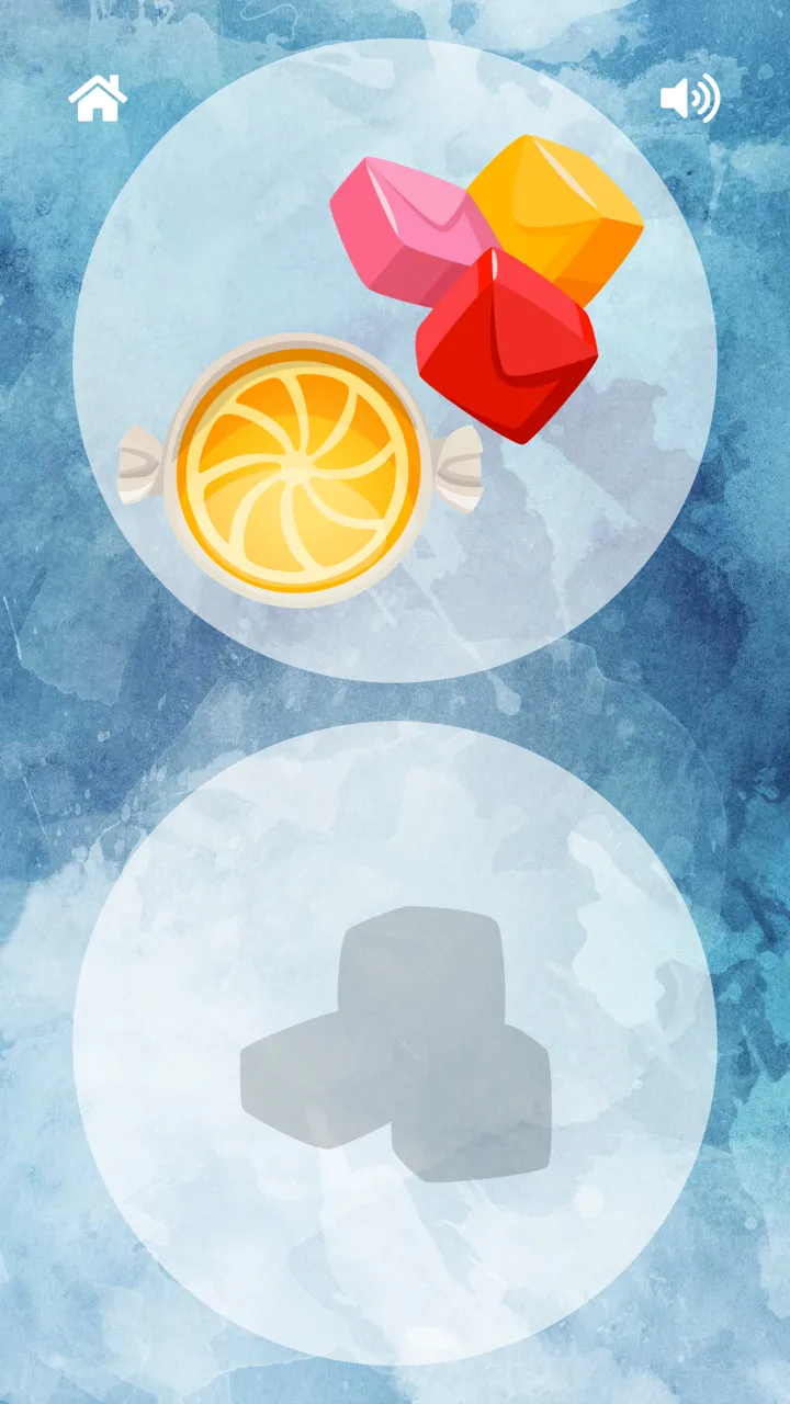 Jeu des formes : des bonbons et leur ombre